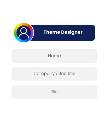Name, title, and bio editor on eylet