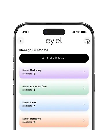 Unlimited team members on eylet Teams for contractor crews